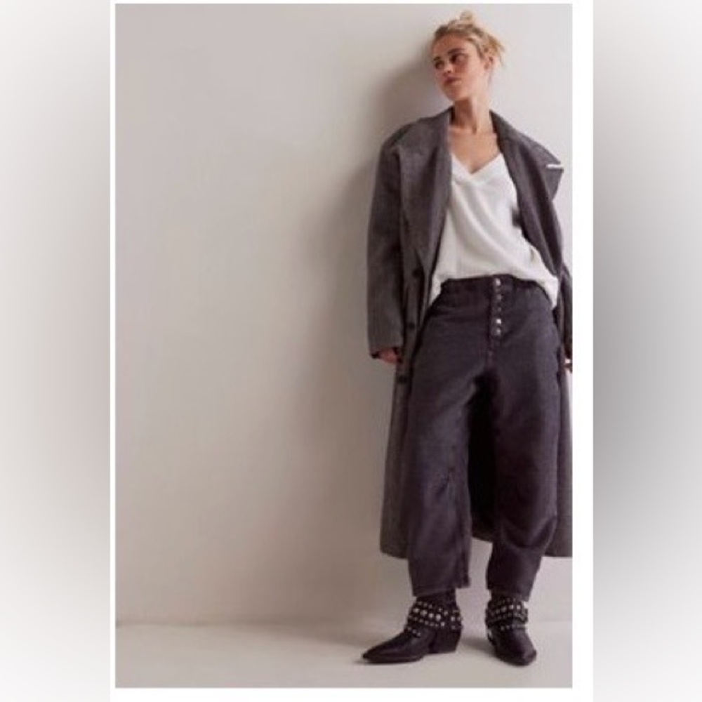 We the free osaka textured waffle trouser color blackened size 28 free people